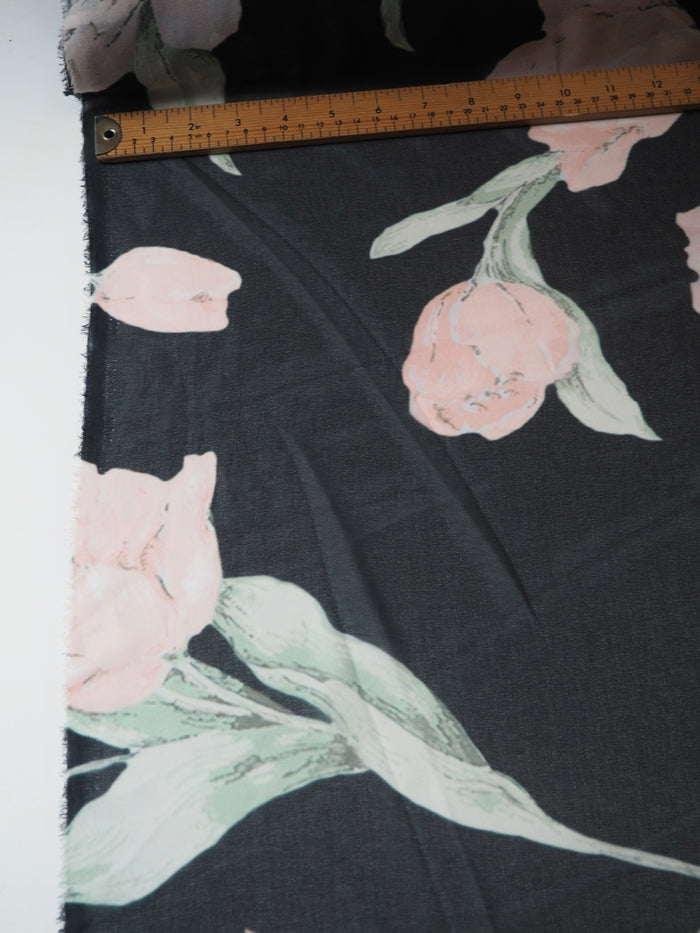 Peach Tulip Chiffon
