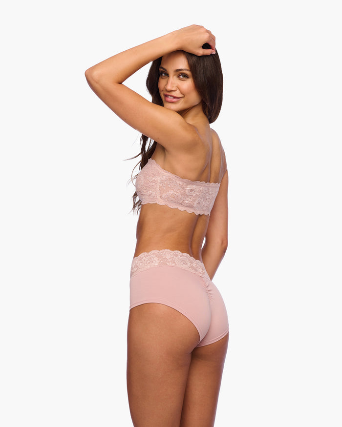 Pink Hot Pant - Never Say Never Peachie Boyshort
