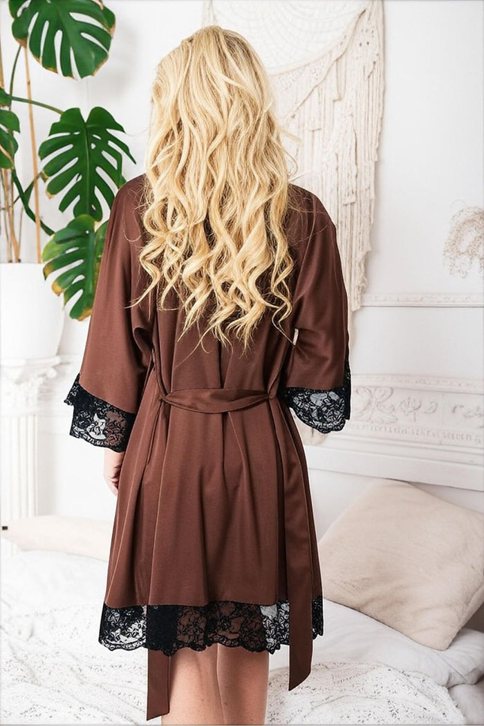Peignoir Kalimo brun 220334 - vue produit 2 Secretelles