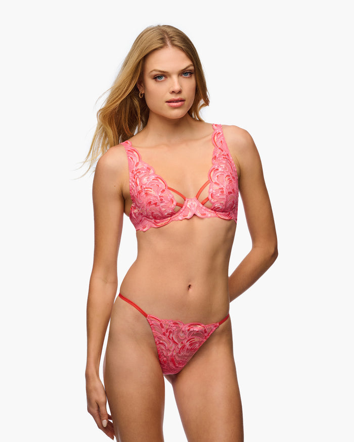 Pink Bra - Lianella Plunge Bra