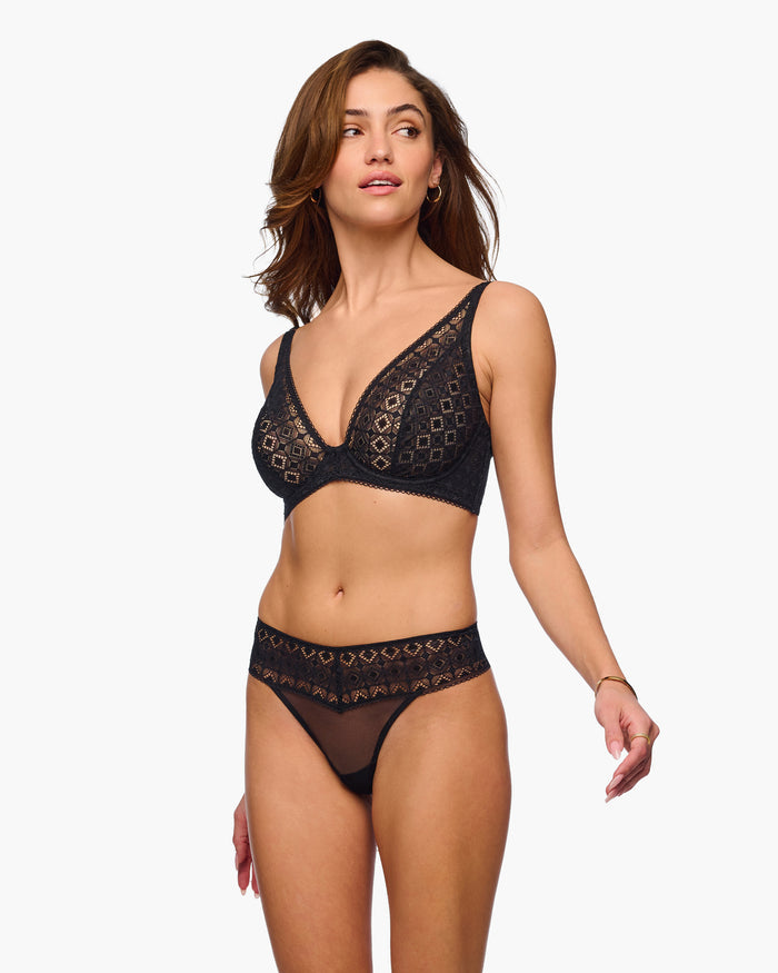Black Bra - Basilica Plunge Bra