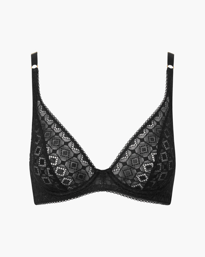 Black Bra - Basilica Plunge Bra