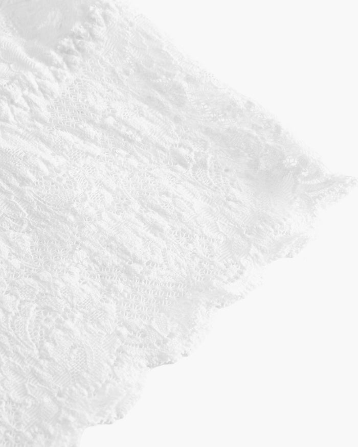 White Bralette - Never Say Never Plungie Longline Bralette
