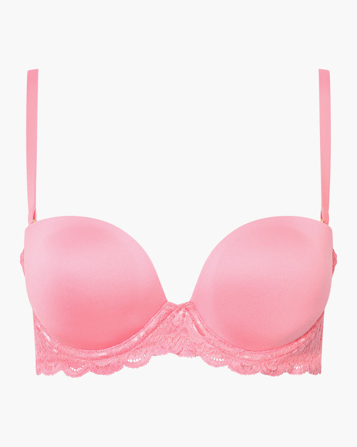 Pink Bra - Never Say Never Plungie Strapless Bra