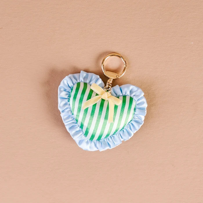 Puffy Heart Bag Charm - Cool Crush