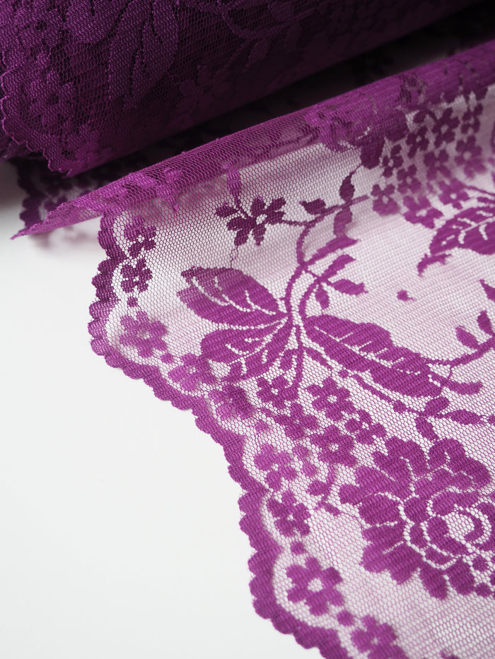 Purple Bloom Scallop Lace