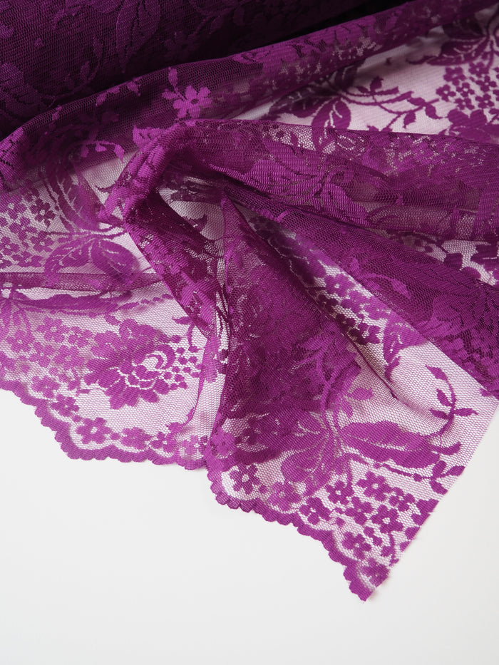 Purple Bloom Scallop Lace