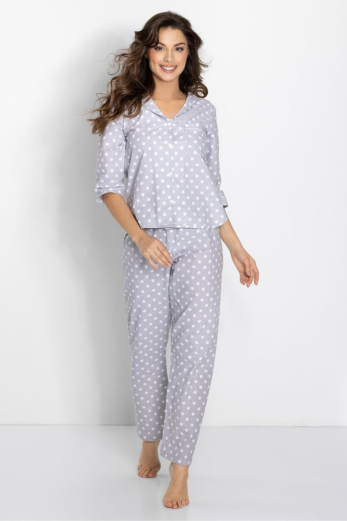 Pyjama Momenti Per Me gris 193640 - vue produit 1 Secretelles