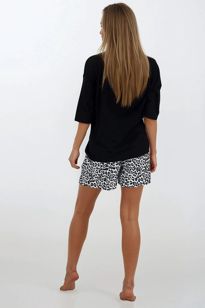 Pyjama Momenti Per Me noir 217123 - vue produit 2 Secretelles
