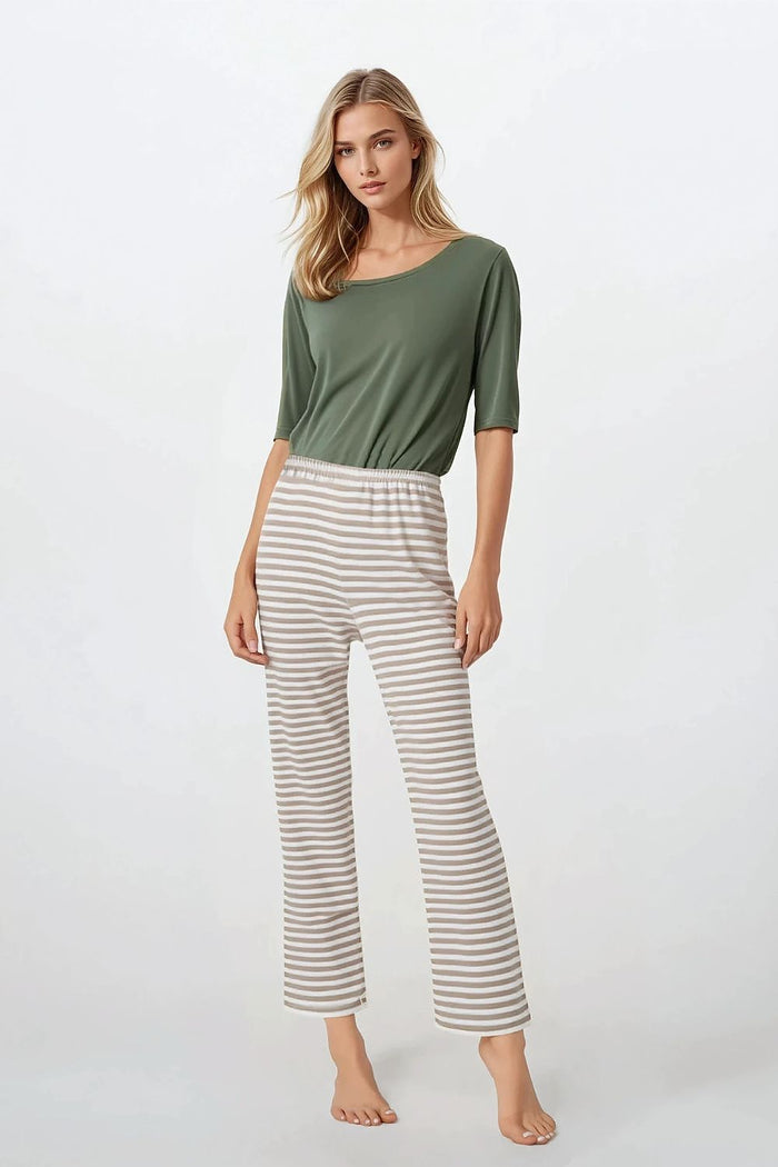 Pyjama Momenti Per Me vert 211666 - vue produit 1 Secretelles