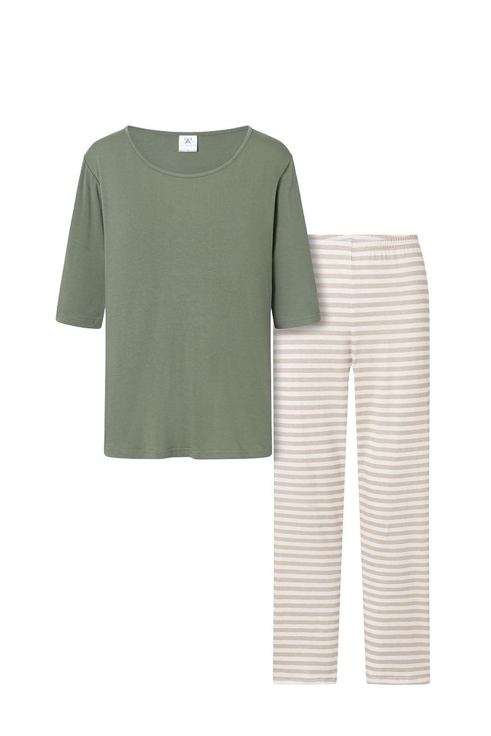 Pyjama Momenti Per Me vert 211666 - vue produit 2 Secretelles