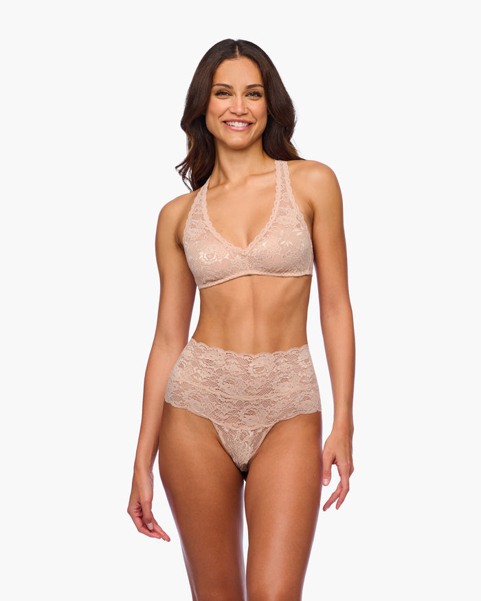 Beige Bralette - Never Say Never Racie Racerback Bralette