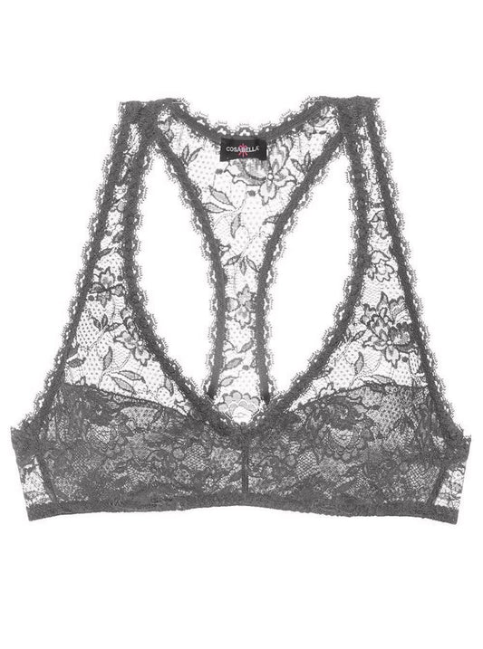Gray Bralette - Never Say Never Racie Racerback Bralette
