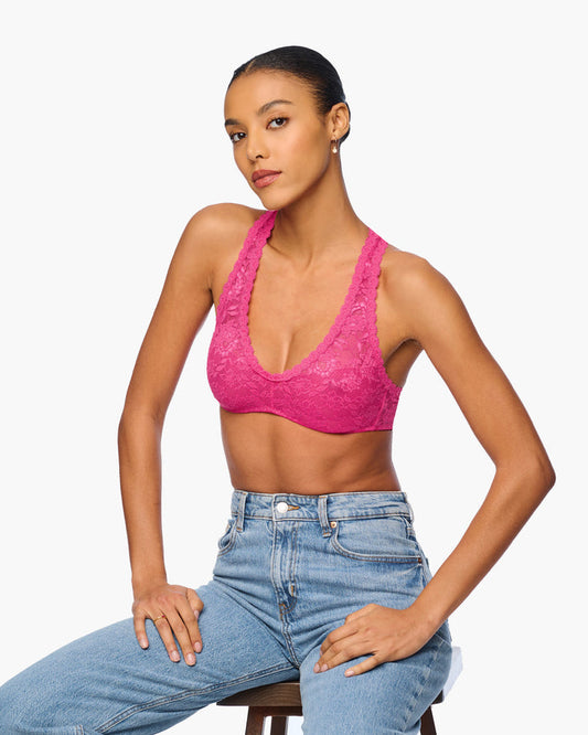 Pink Bralette - Never Say Never Racie Racerback Bralette