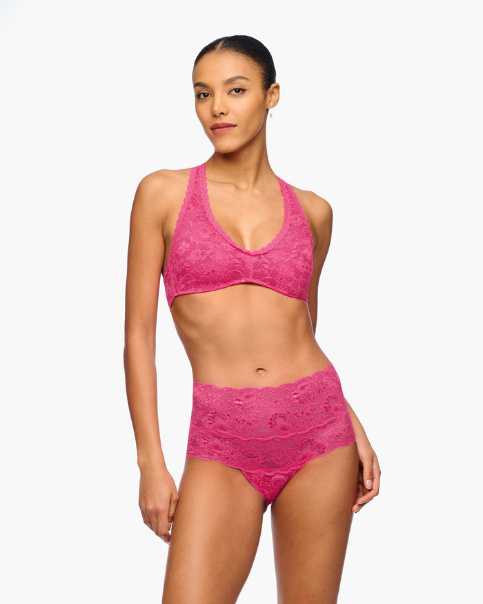 Pink Bralette - Never Say Never Racie Racerback Bralette