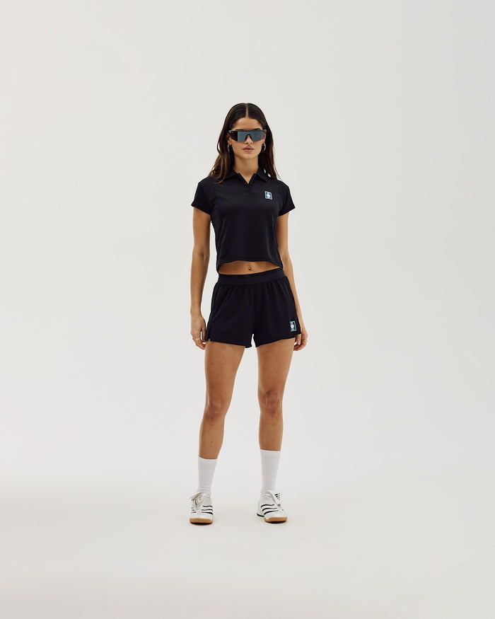Racquet Sports - Women's Active Polo Shirt - Black