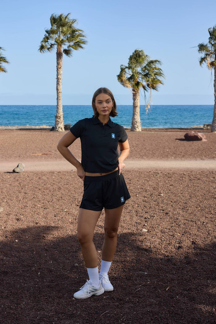 Racquet Sports - Women's Active Polo Shirt - Black