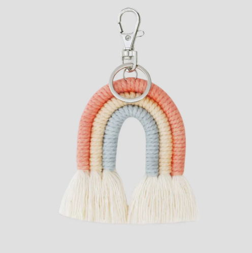 Rainbow Bag Charm Pink