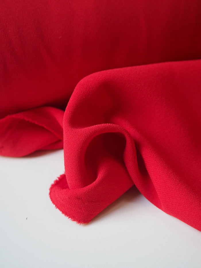Red Mediumweight Crepe