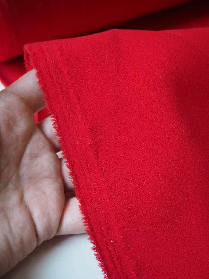 Red Mediumweight Crepe