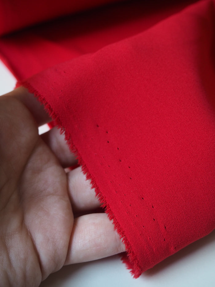 Red Mediumweight Crepe