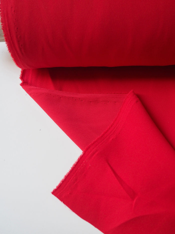 Red Mediumweight Crepe
