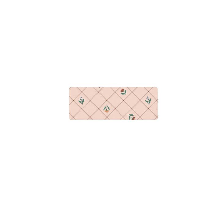 Ribbed Floral Grid Pattern Collection – Sweatband – Pink