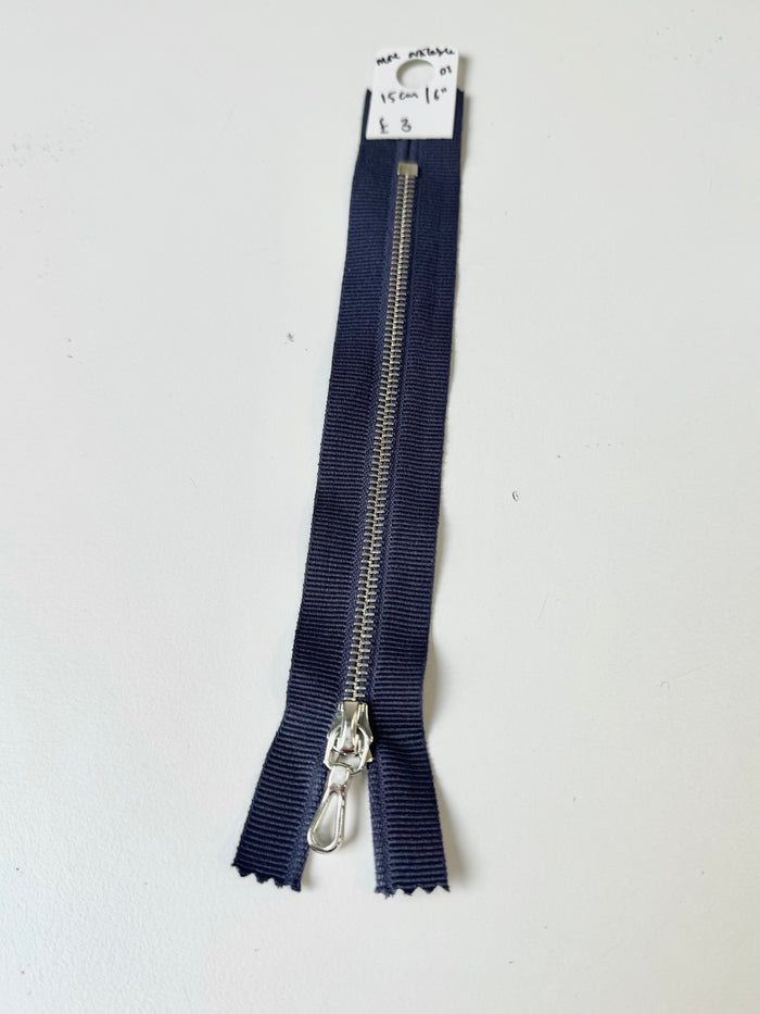 Riri 15cm/6 inch Grosgrain Metal Teeth Zips