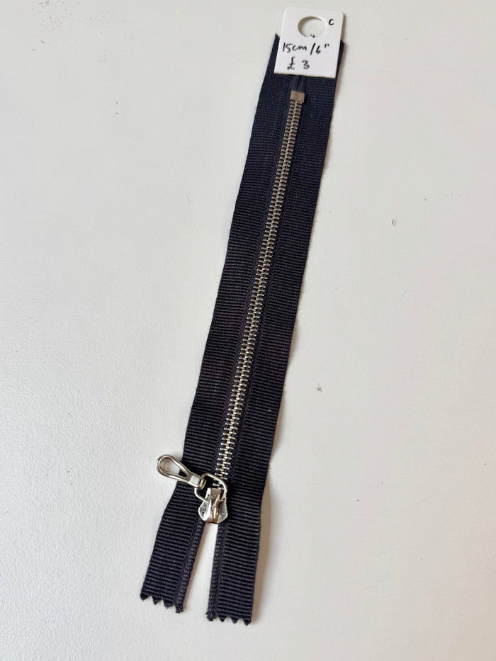 Riri 15cm/6 inch Grosgrain Metal Teeth Zips