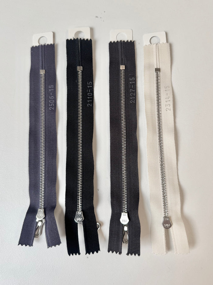 Riri 15cm/6 inch Grosgrain Metal Teeth Zips