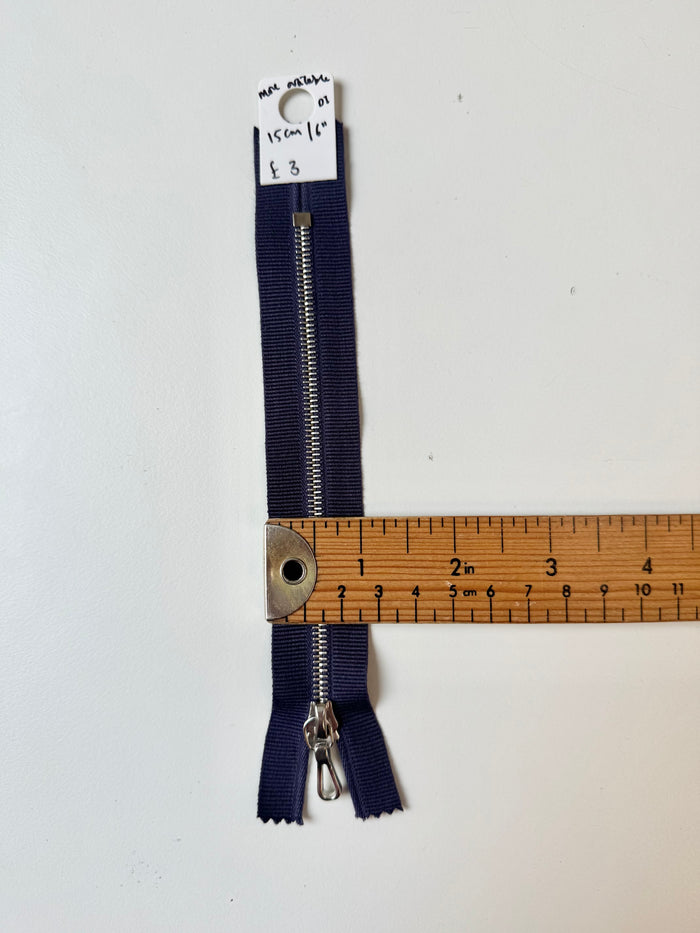 Riri 15cm/6 inch Grosgrain Metal Teeth Zips