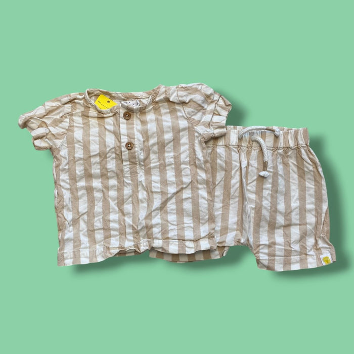 Rise Earthling Striped set 6-9m