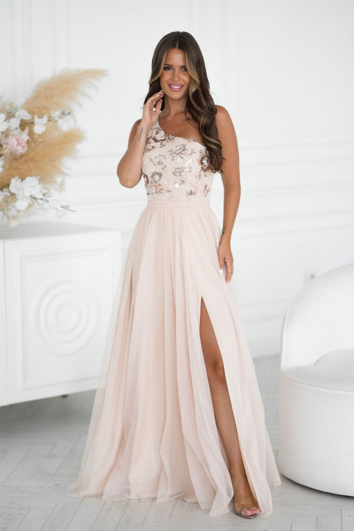 Robe Bicotone beige 220091 - vue produit 1 Secretelles