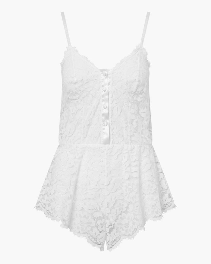 White Teddy - Magnolia Romper