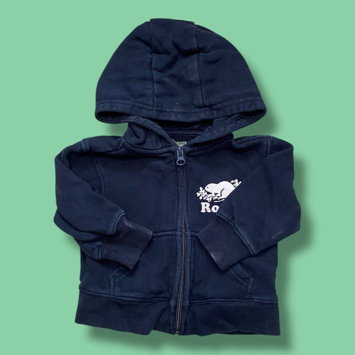 roots navy zip 12-18m