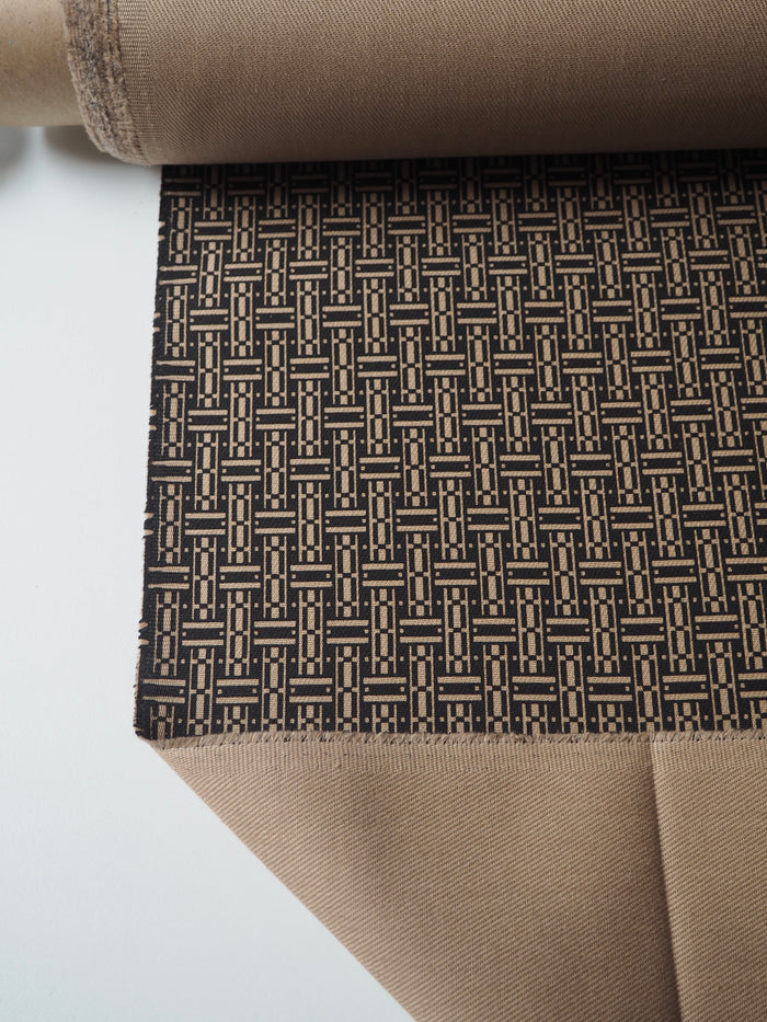 Sand Parquet Cotton Twill