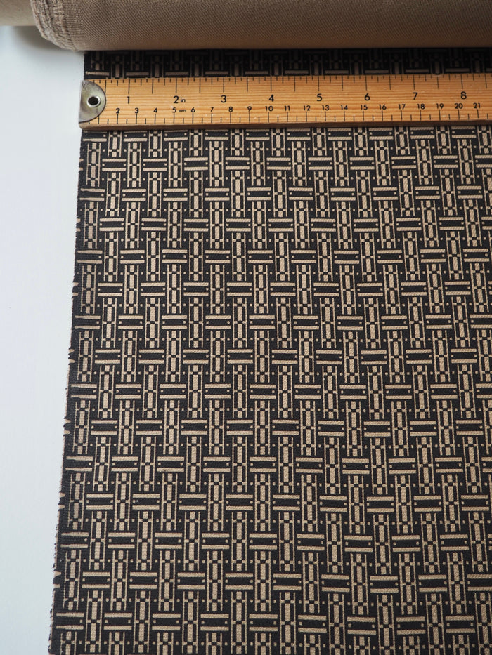 Sand Parquet Cotton Twill