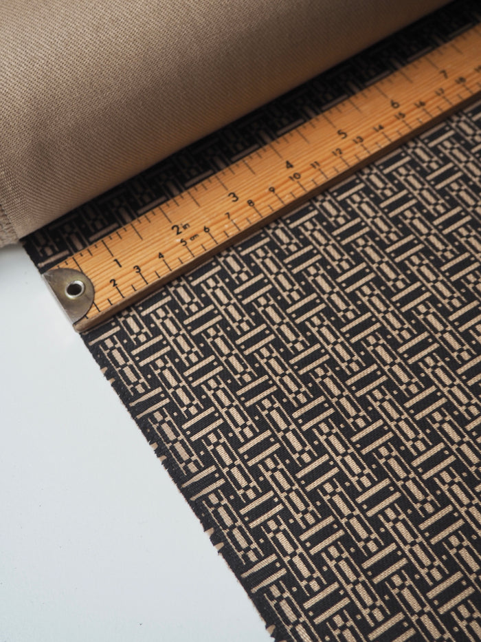 Sand Parquet Cotton Twill