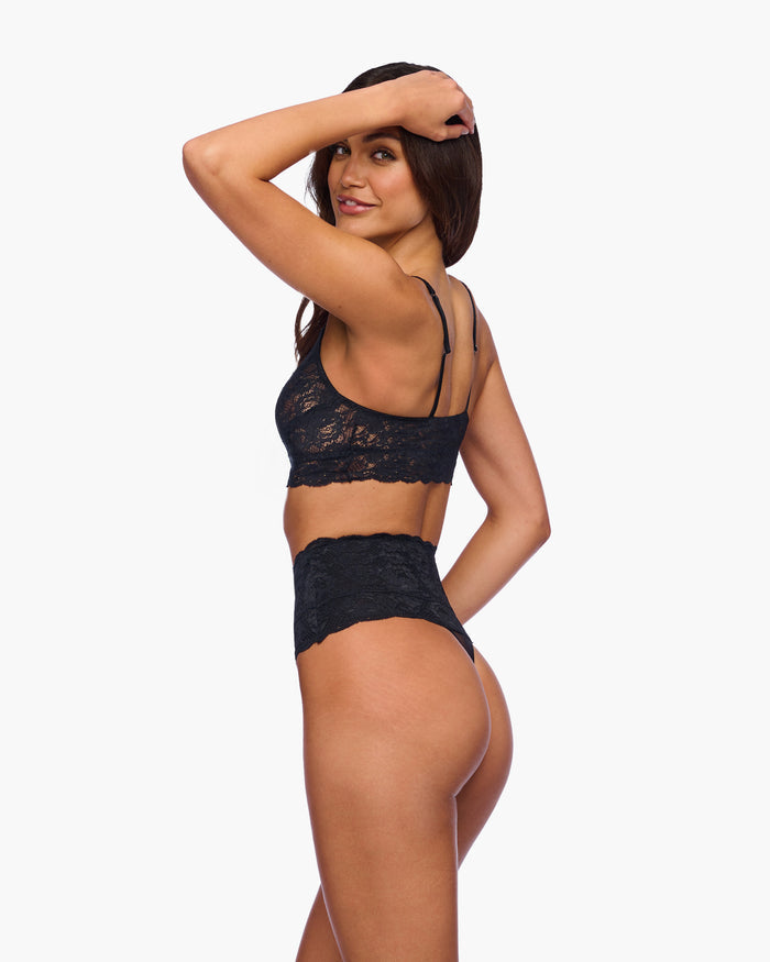 Black Thong - Never Say Never Sexy High Waisted Thong Shapewear
