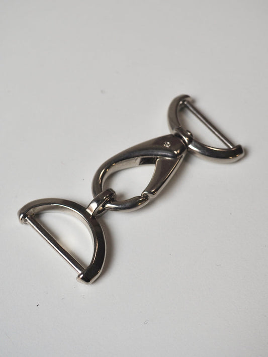 Silver Swivel Lobster Clasp + Hook 30mm
