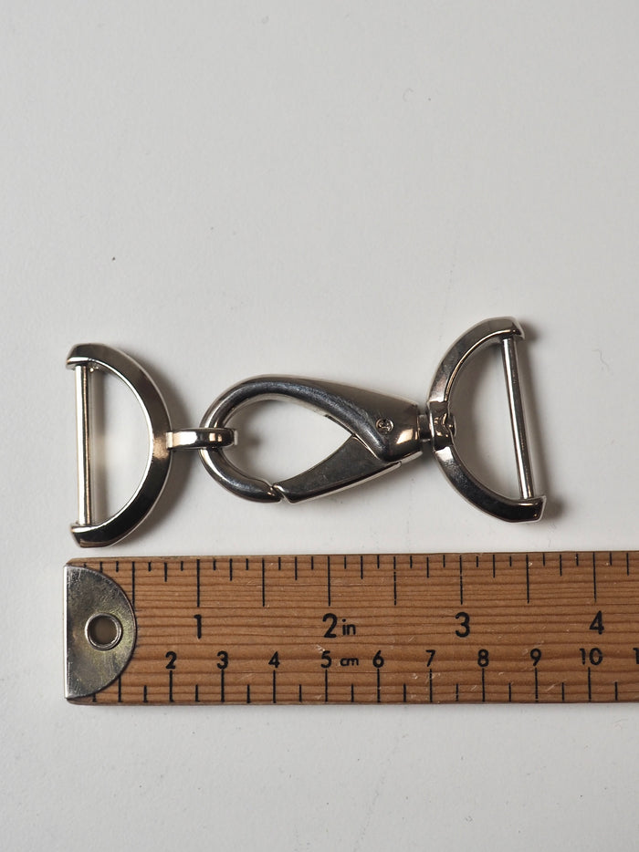 Silver Swivel Lobster Clasp + Hook 30mm
