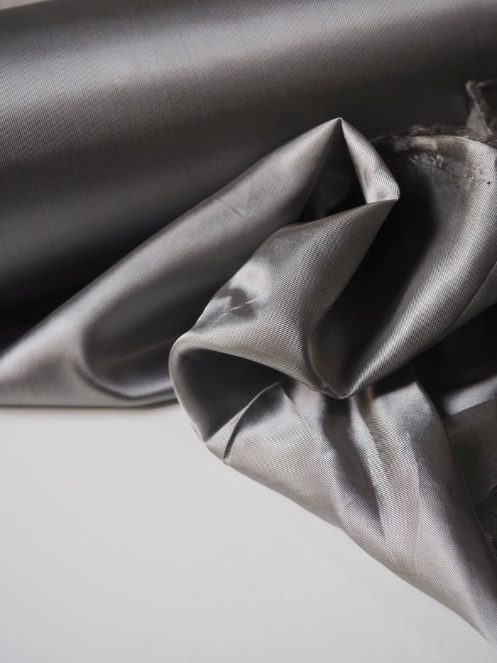 Silver Viscose Satin Twill Lining