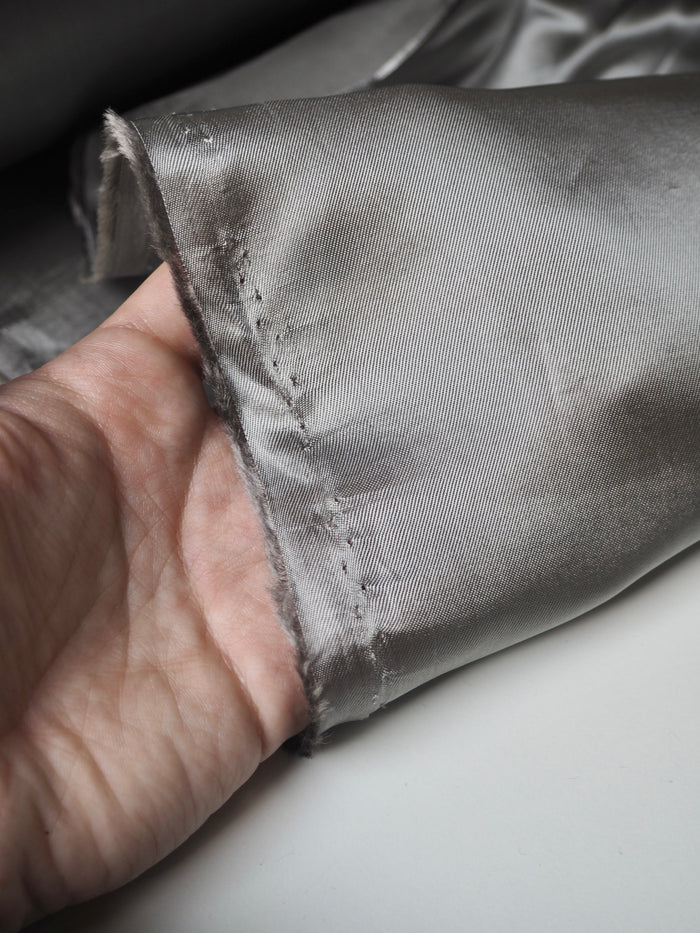 Silver Viscose Satin Twill Lining