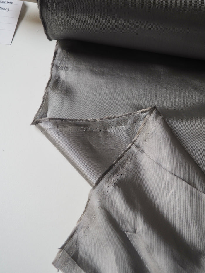 Silver Viscose Satin Twill Lining