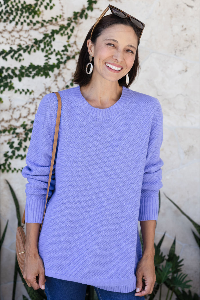 Skylar Lilac Cotton Blend Knit Jumper,Lifestyle