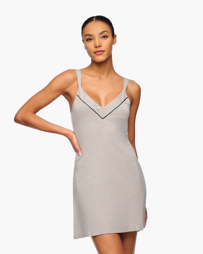 Gray Chemise - Pima Lusso Sleep Dress