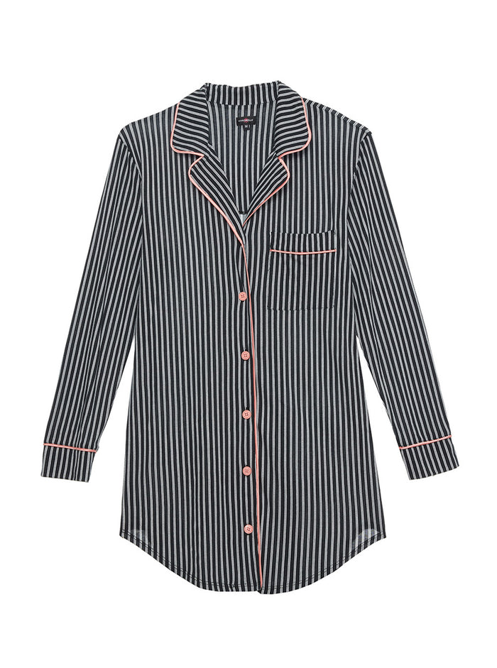 Black Top, Bella Printed Sleep Shirt