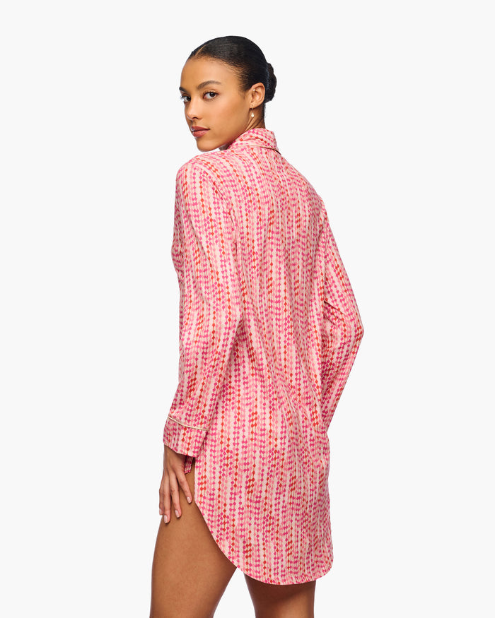 Pink Shirt - Pima Lusso Printed Printed Sleepshirt