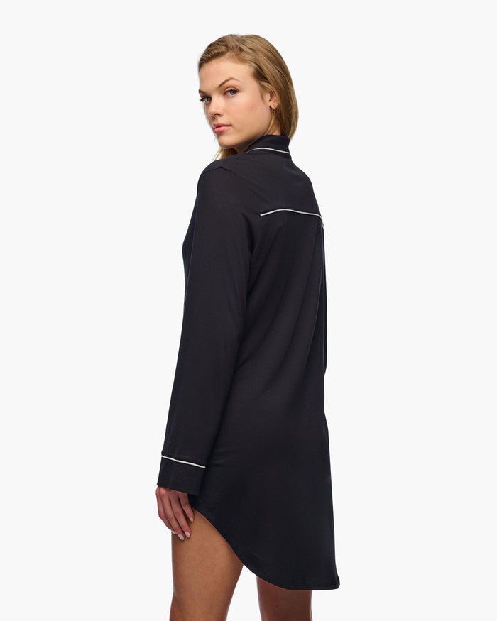 Black Shirt - Pima Lusso Sleepshirt
