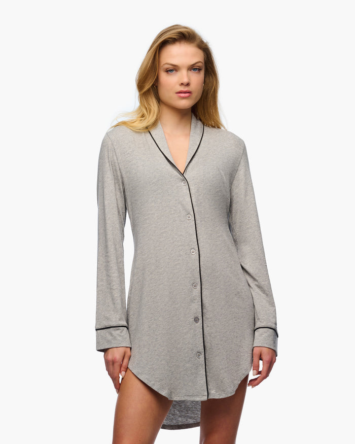 Gray Shirt - Pima Lusso Sleepshirt